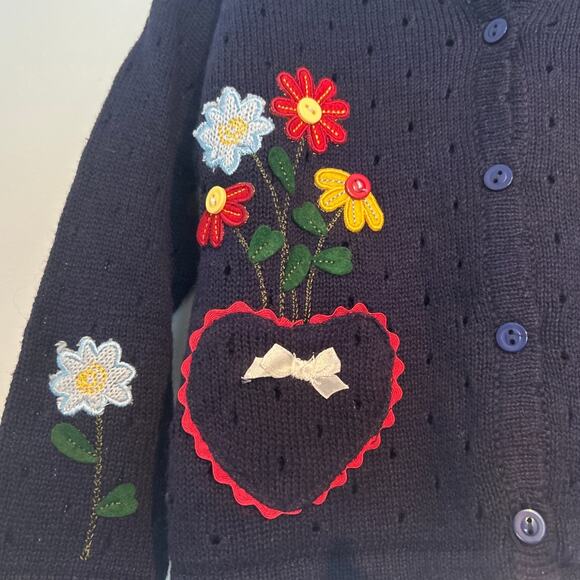 NWT Vintage B.T. Kids Sweater & Top Set – Navy & Floral – Toddler Girl 2T - Picture 4 of 10